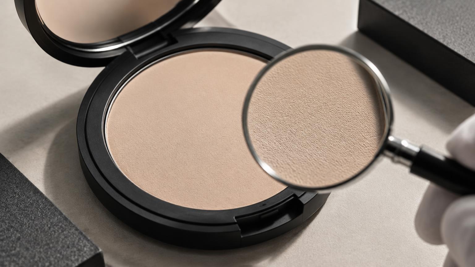 Pressed powder surface detail